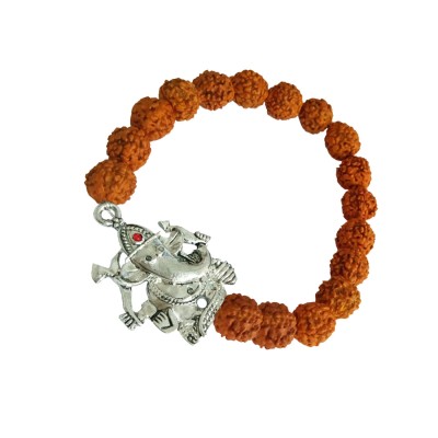 Rudraksha Bracelet Ganesha Pendant 